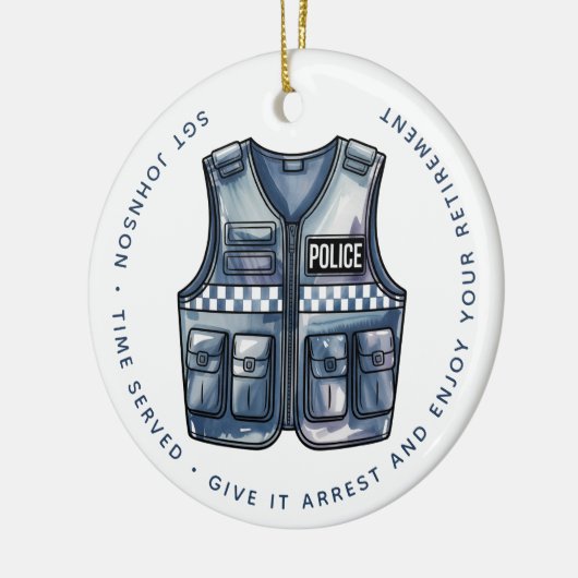 Personalisierte polizeiliche Vollstreckung Keramik Ornament (Links)