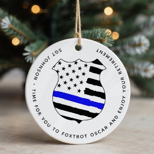 Personalisierte polizeiliche Vollstreckung Keramik Ornament