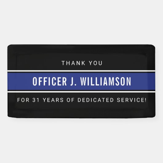 Personalisierte Polizeiresignation Banner (Horizontal)