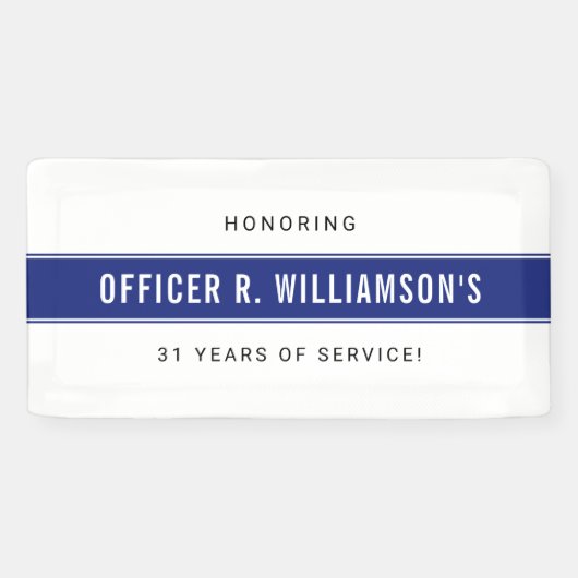 Personalisierte Polizeiresignation Banner (Horizontal)