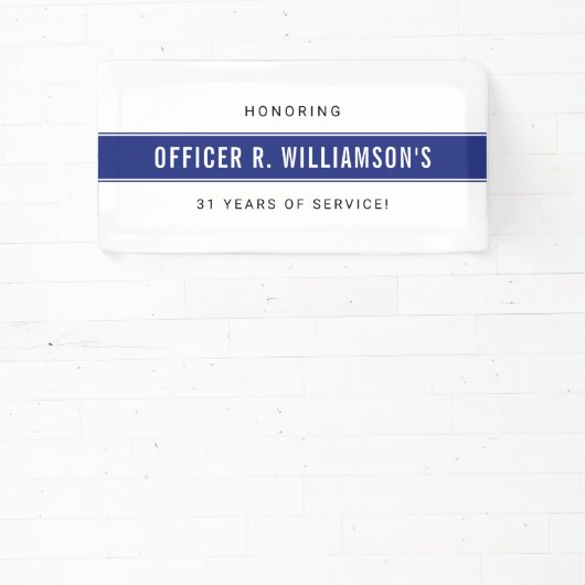 Personalisierte Polizeiresignation Banner (InSitu)