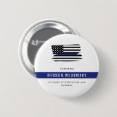 Personalisierte Polizeiresignation Button (Vorne & Hinten)