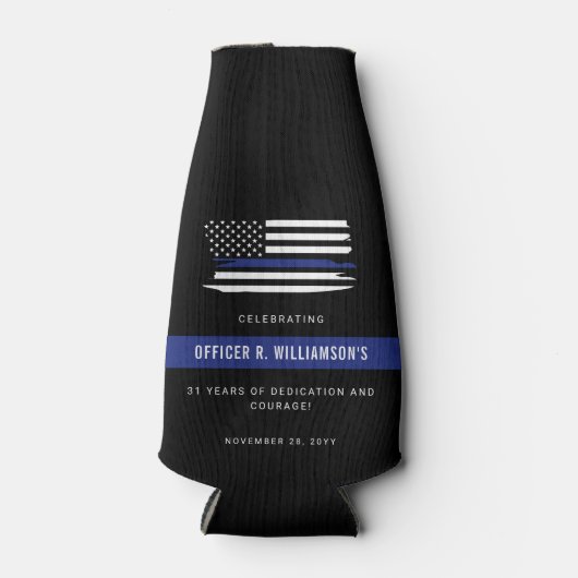 Personalisierte Polizeiresignation Flaschenkühler (Vorderseite)