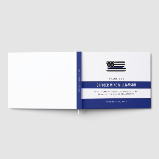 Personalisierte Polizeiresignation Gästebuch (Voll)