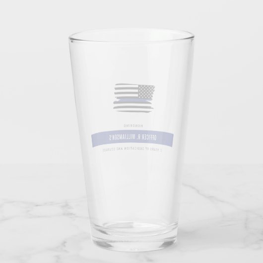Personalisierte Polizeiresignation Glas (Rückseite)