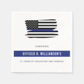 Personalisierte Polizeiresignation Serviette (Vorderseite)