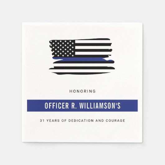 Personalisierte Polizeiresignation Serviette (Vorderseite)
