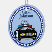 Personalisierte Polizeiwache Weihnachtsfeier Keramik Ornament (Links)
