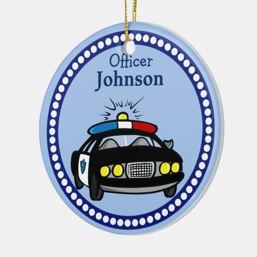 Personalisierte Polizeiwache Weihnachtsfeier Keramik Ornament (Links)