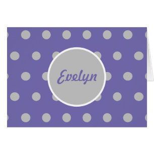 Personalisierte Polka Dot Blank Cards (Lavender)
