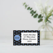 Personalisierte Polka Dot Business Cards (schwarz) Visitenkarte (Stehend Vorderseite)