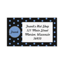 Personalisierte Polka Dot Business Cards (schwarz)
