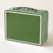 Personalisierte Polka Dot Metal Lunchbox (grün) (Rückseite)