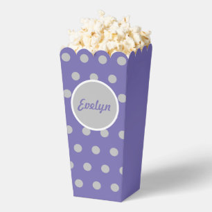 Personalisierte Polka Dot Popcorn Box (Lavender) Geschenkschachtel