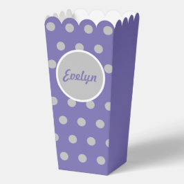 Personalisierte Polka Dot Popcorn Box (Lavender) Geschenkschachtel