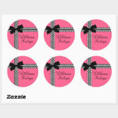 Personalisierte Polka Dot Ribbon Stickers (Blatt)