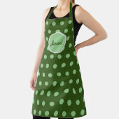 Personalisierte Polka Dot Schürze (Hunter Green &  (InSitu)