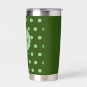 Personalisierte Polka Dot Thermal Tumbler (grün) Thermobecher (Links)