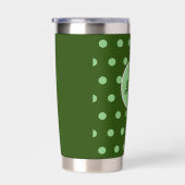 Personalisierte Polka Dot Thermal Tumbler (grün) Thermobecher (Rechts)