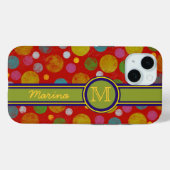 personalisierte Polka Dots Farbe Case-Mate iPhone Hülle (Rückseite (Horizontal))