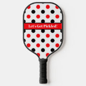 Personalisierte Polka-Dots, lasst uns Pickleba bek Pickleball Schläger (Vorderseite)