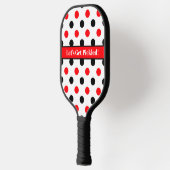 Personalisierte Polka-Dots, lasst uns Pickleba bek Pickleball Schläger (Links)