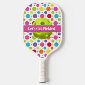 Personalisierte Polka-Dots, lasst uns Pickleba bek Pickleball Schläger (Vorderseite)