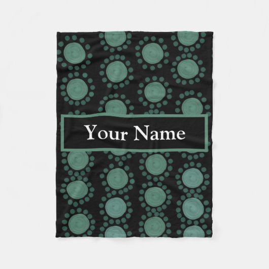 Personalisierte Polka-Punkte Fleecedecke (Vorderseite)