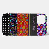 personalisierte Polka-Punktmuster Case-Mate iPhone Hülle (Rückseite (Horizontal))