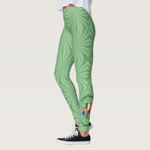 Personalisierte polnisch-irisch-amerikanische Sham Leggings