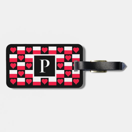 Personalisierte polnische Flagge Polnischer Zollbr Gepäckanhänger (Rückseite horizontal)