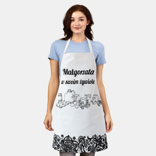 Personalisierte polnische Schürze mit Hochdruck (Getragen)