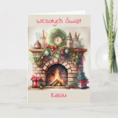 Personalisierte polnische Weihnachtskarte Karte (Vorderseite)