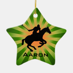 Personalisierte Polo-Ornament Keramik Ornament