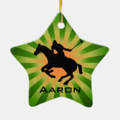 Personalisierte Polo-Ornament Keramik Ornament (Hinten)