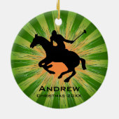 Personalisierte Polo-Ornament Keramik Ornament (Hinten)