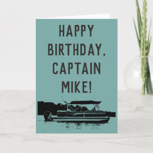 Personalisierte Pontoon Boat Besitzer Geburtstagsk Karte