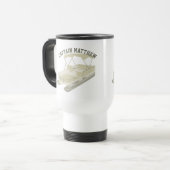 Personalisierte Pontoon Boat Travel Mug Reisebecher (Vorderseite Links)