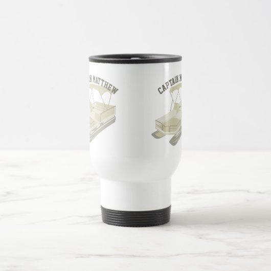 Personalisierte Pontoon Boat Travel Mug Reisebecher (Mittel)