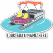 Personalisierte Pontoon-Boot-Decal-Aufkleber Aufkleber (Vorderseite)