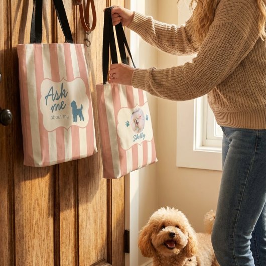 Personalisierte Poodle-Hundemutter-Fototüte Tasche