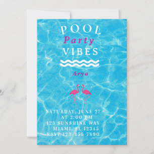 Personalisierte Poolparty-Stimmung Sommer-Einladun Einladung