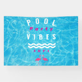 Personalisierte Poolparty-Stimmung Sommerbanner Banner (Horizontal)