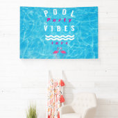 Personalisierte Poolparty-Stimmung Sommerbanner Banner (InSitu)