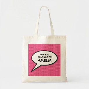 Personalisierte Pop-Art-Comic-Sprechblase Tragetasche
