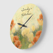 Personalisierte Poppy Kitchen Clock Große Wanduhr (Winkel)