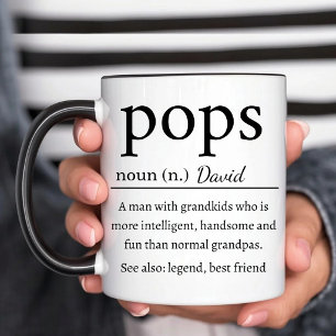 Personalisierte Pops-Definition Zweifarbige Tasse