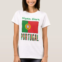 Personalisierte Portugal-Flagge-Erbe-Frauen-