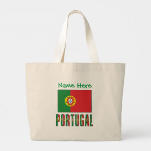 Personalisierte Portugal-Flagge-Heritage Jumbo Stoffbeutel