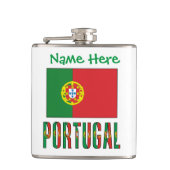 Personalisierte Portugal-Flagge-Herkunft Flachmann (Vorderseite)